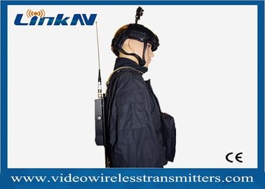 Video trasmettitore COFDM QPSK HDMI della polizia a pile &amp; crittografia bassa di ritardo AES256 di CVBS H.264