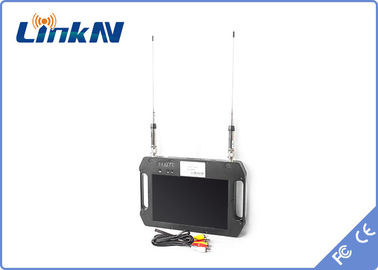 Video ricevitore tenuto in mano tattico FHD a pile di COFDM con CC doppia 12V dell'antenna AES256 dell'esposizione