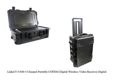 Video ricevitore tattico HDMI CVBS di COFDM con i supporti HDD dell'esposizione &amp; della batteria &amp; la registrazione della carta di TF