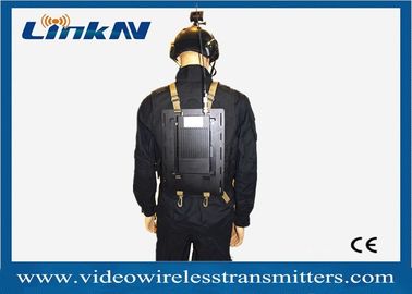 Lunga autonomia COFDM QPSK HDMI del video trasmettitore tattico Corpo-consumato &amp; crittografia di CVBS AES256 a pile