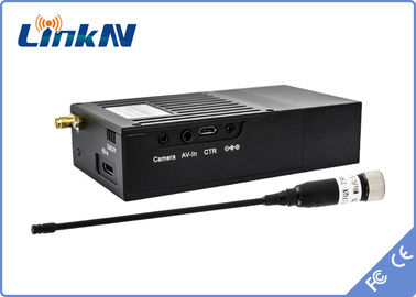 Crittografia bassa militare di alta sicurezza AES256 di ritardo H.264 di Mini Spy Video Transmitter Police COFDM a pile
