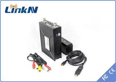 Trasmettitore COFDM QPSK HDMI della polizia a pile della lunga autonomia video &amp; ritardo basso AES256 di CVBS H.264