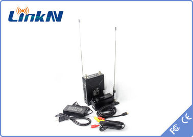 Trasmettitore COFDM QPSK HDMI della polizia di Manpack video &amp; larghezza di banda bassa di crittografia 2-8MHz di ritardo AES256 di CVBS H.264