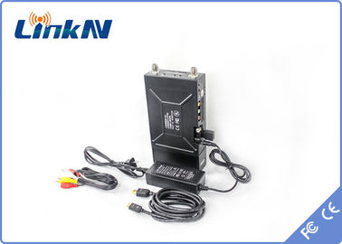 Trasmettitore COFDM QPSK HDMI della polizia di Manpack video &amp; larghezza di banda bassa di crittografia 2-8MHz di ritardo AES256 di CVBS H.264