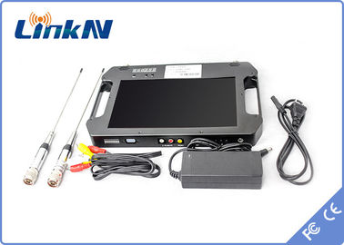 Ricevitore video portatile COFDM alimentato da batteria FHD con display a doppia antenna AES256 DC 12V
