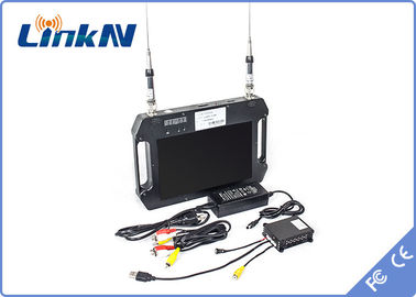 Ricezione di diversità doppia dell'antenna di COFDM del video schermo LCD a 10,1 pollici tenuto in mano militare del ricevitore AES256