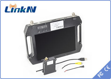 Ricezione di diversità doppia dell'antenna di COFDM del video schermo LCD a 10,1 pollici tenuto in mano militare del ricevitore AES256