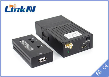 Crittografia bassa 200-2700MHz di alta sicurezza AES256 di ritardo H.264 di Mini Spy Video Trasnmitter COFDM della polizia con la batteria