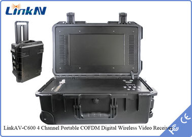Ricevitore tattico militare della polizia COFDM video con sensibilità 106dBm@2MHz di crittografia dell'esposizione &amp; della batteria AES256 l'alta