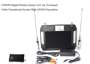 Collegamento SDI CVBS COFDM Tx del UAV della lunga autonomia video &amp; crittografia di Rx Kit Dual Antenna Diversity Reception AES256